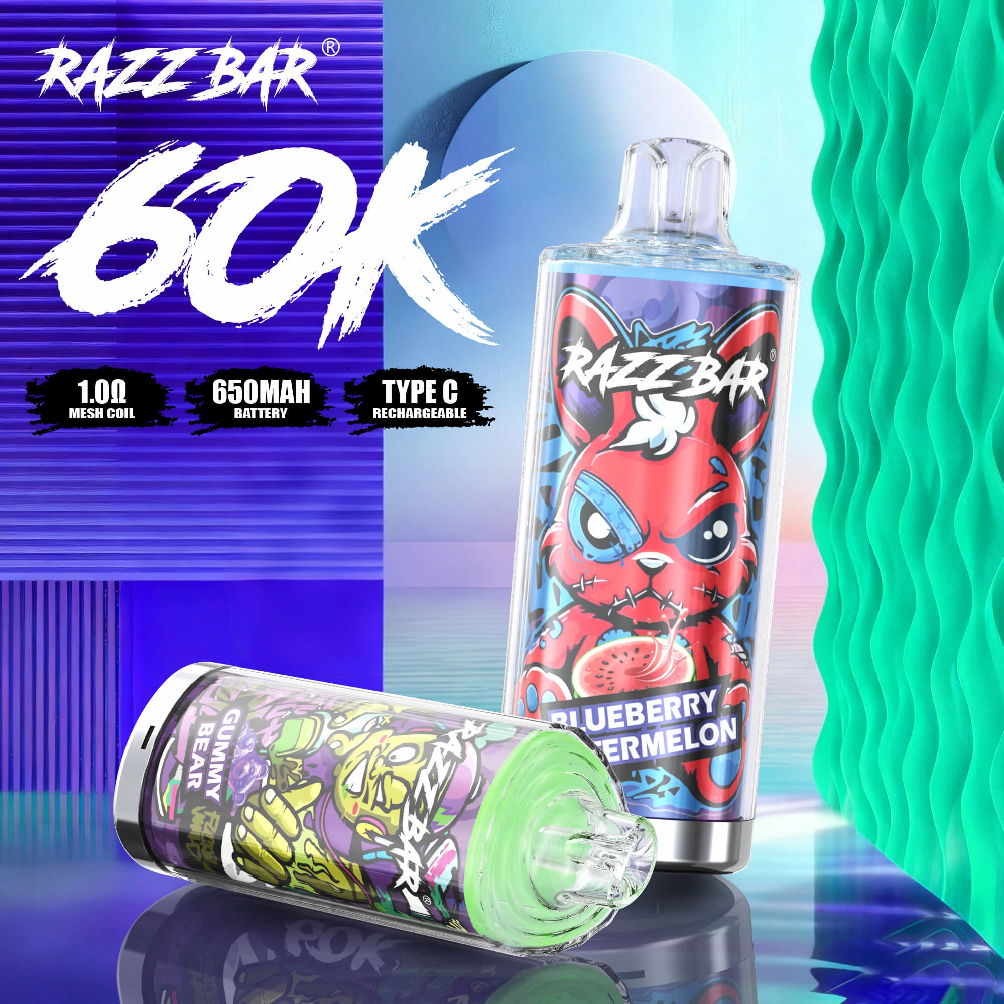 Razz Bar 60000パフ 使い捨て電子タバコ