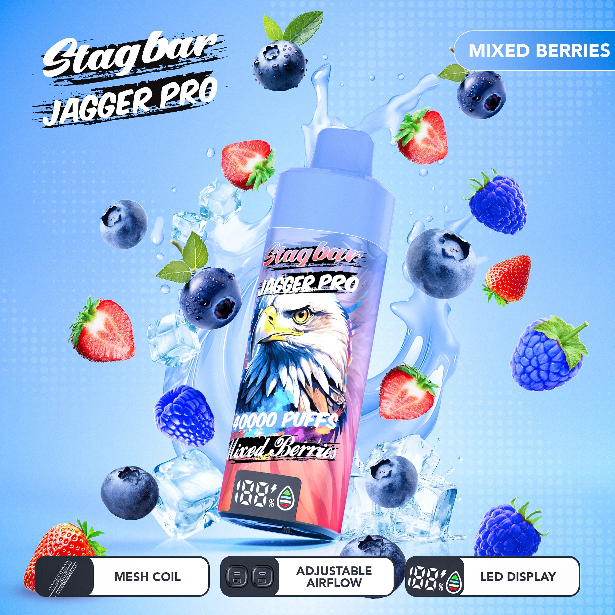 Stag Bar Jagger Pro 40000パフ 使い捨て電子タバコ - image 5