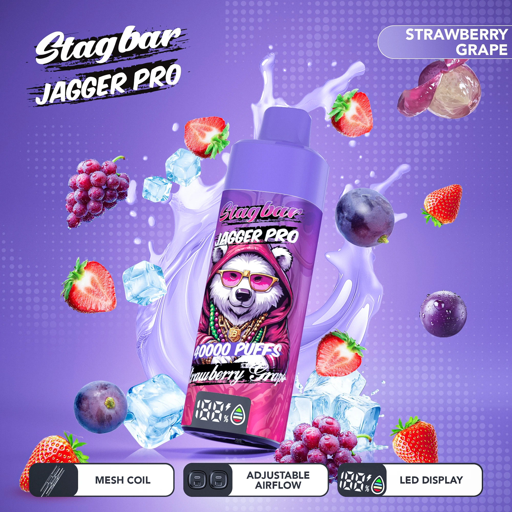 Stag Bar Jagger Pro 40000パフ 使い捨て電子タバコ - image 9