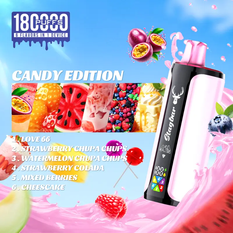 Stag Bar 180000パフ 6-in-1 使い捨て電子タバコ - image 7