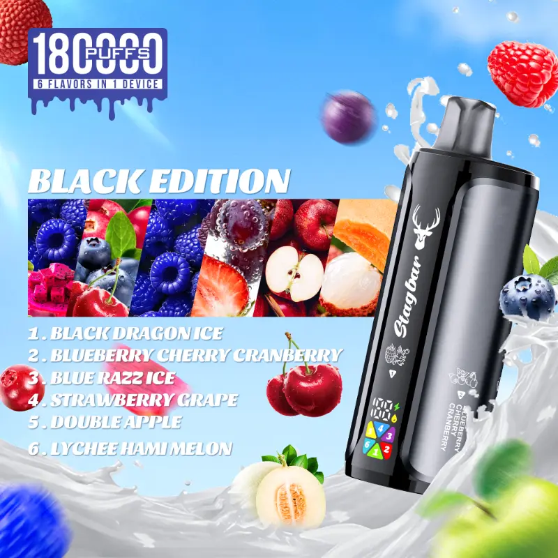 Stag Bar 180000パフ 6-in-1 使い捨て電子タバコ - image 2