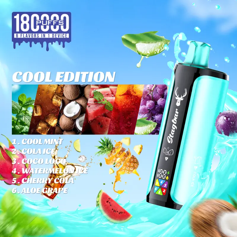 Stag Bar 180000パフ 6-in-1 使い捨て電子タバコ - image 3