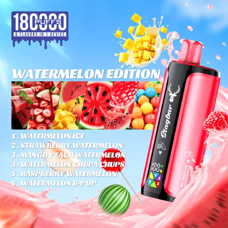 Stag Bar 180000パフ 6-in-1 使い捨て電子タバコ - image 10