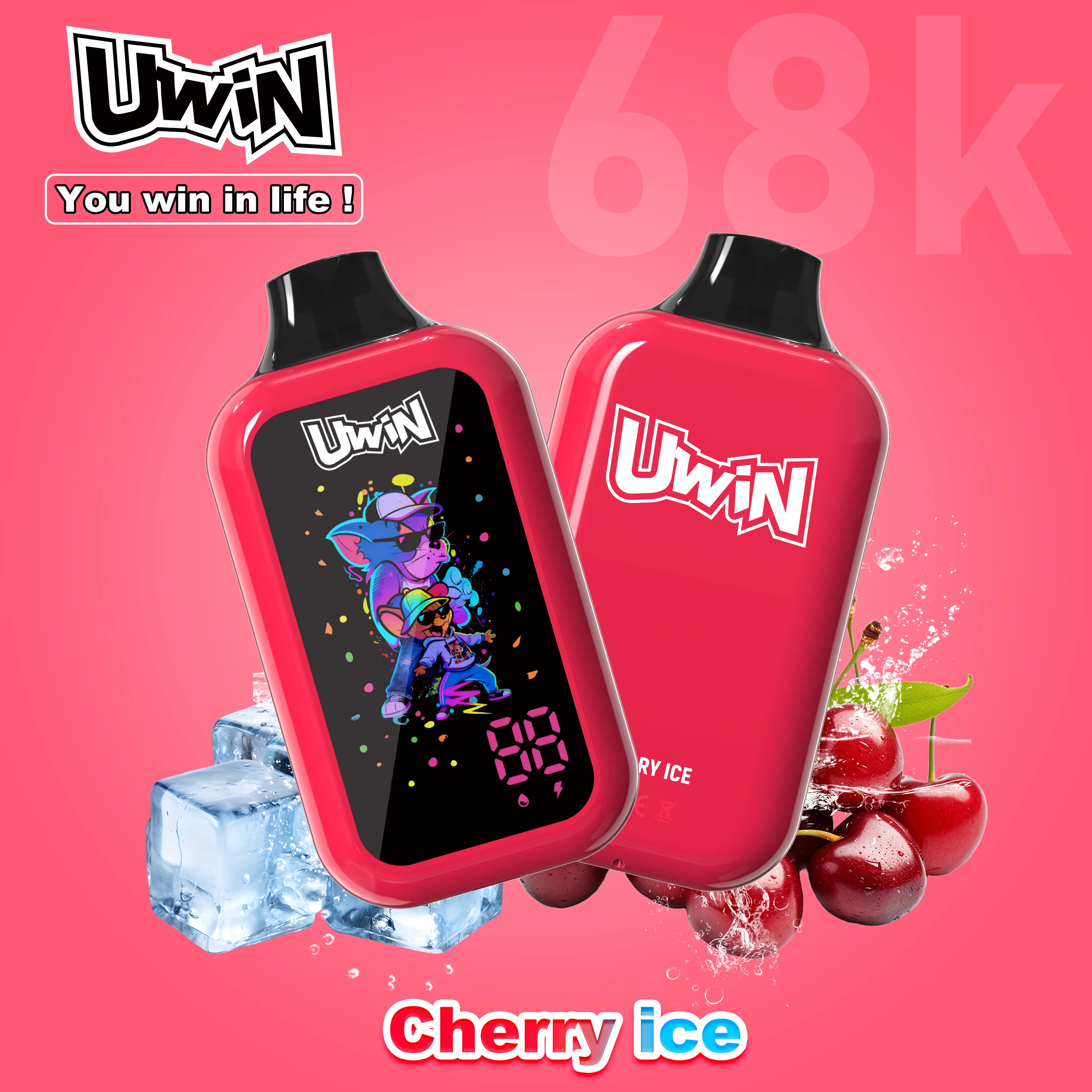 UWIN Digtal Box 68000パフ 使い捨て電子タバコ - image 3