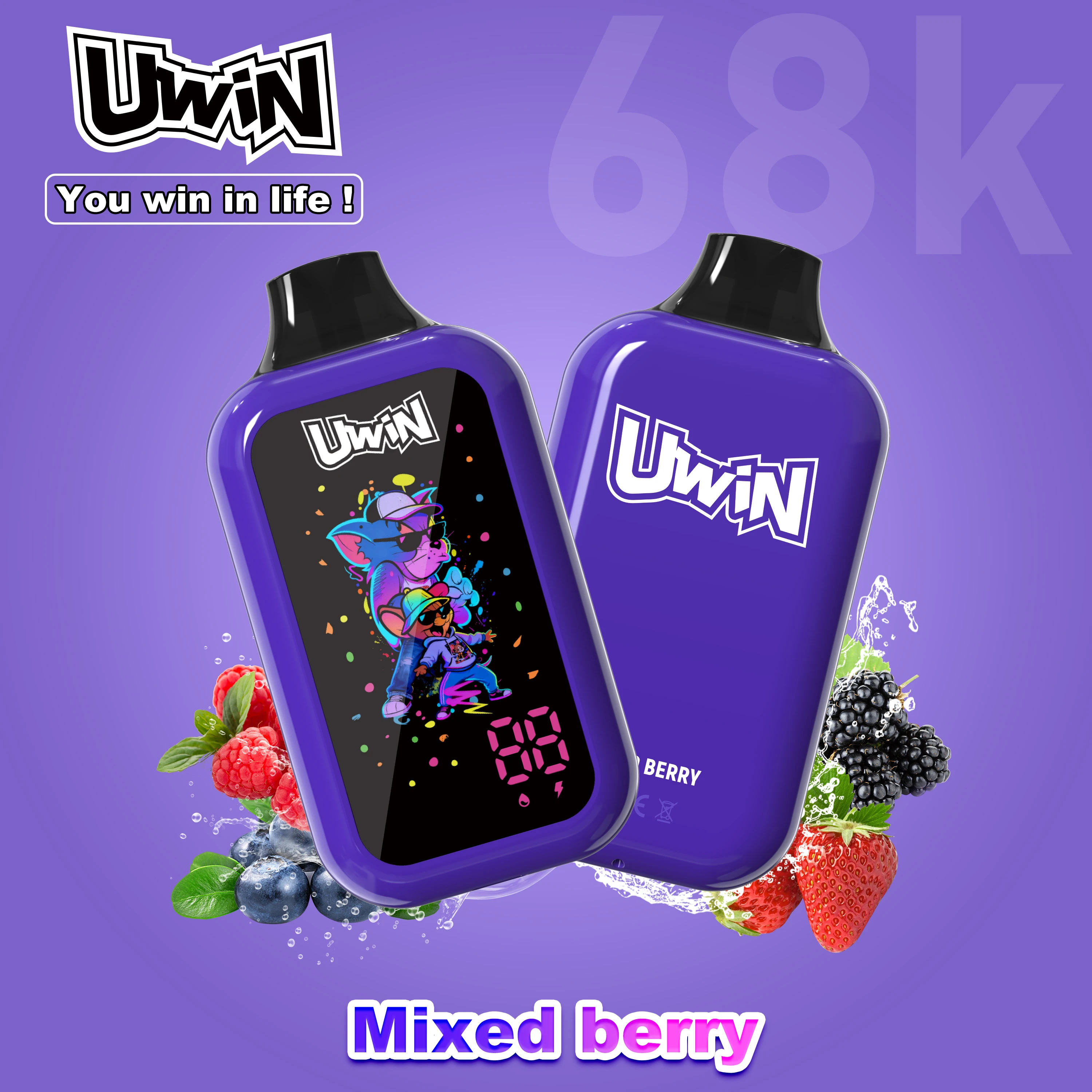 UWIN Digtal Box 68000パフ 使い捨て電子タバコ - image 4