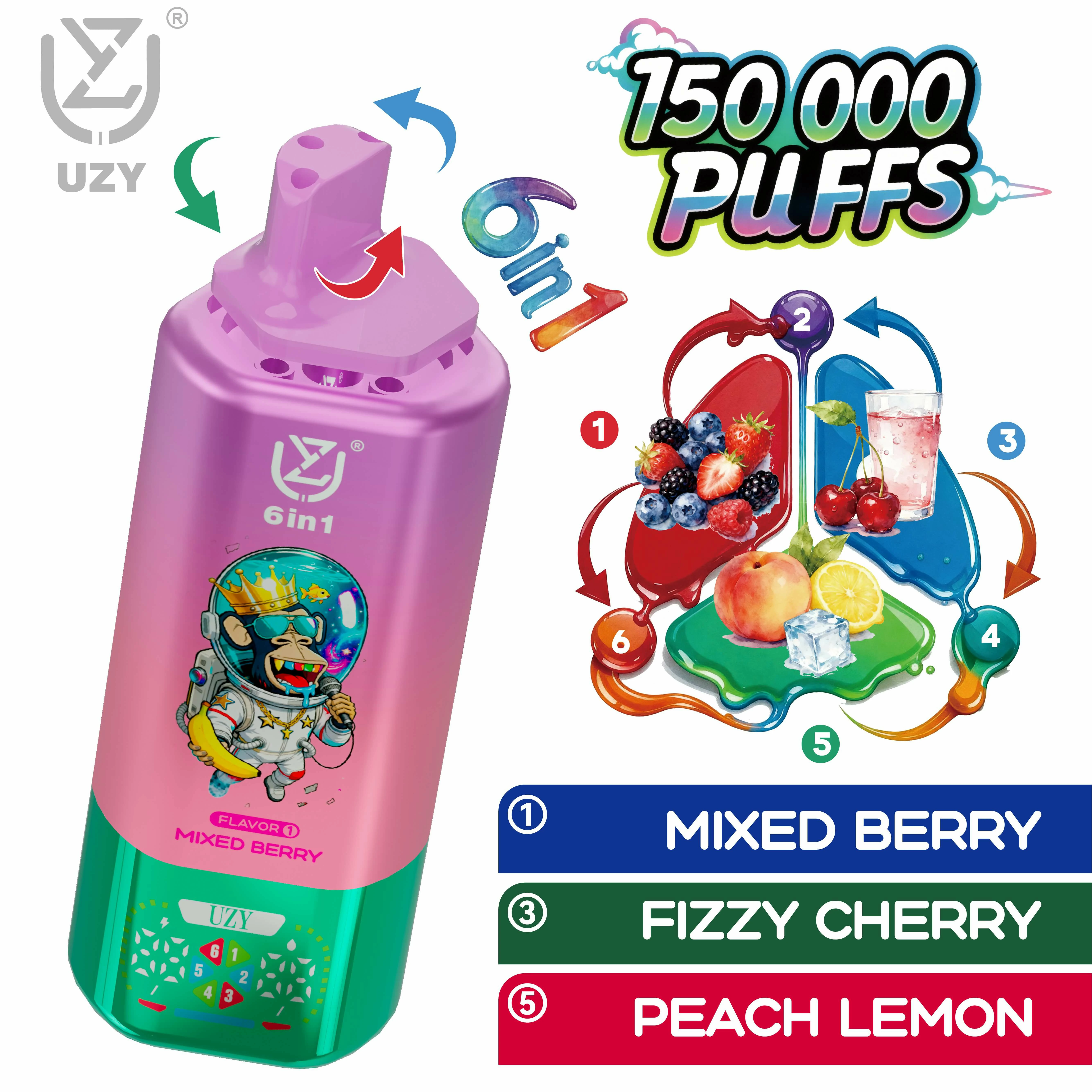 UZY 150000パフ 6-in-1 使い捨て電子タバコ - image 10