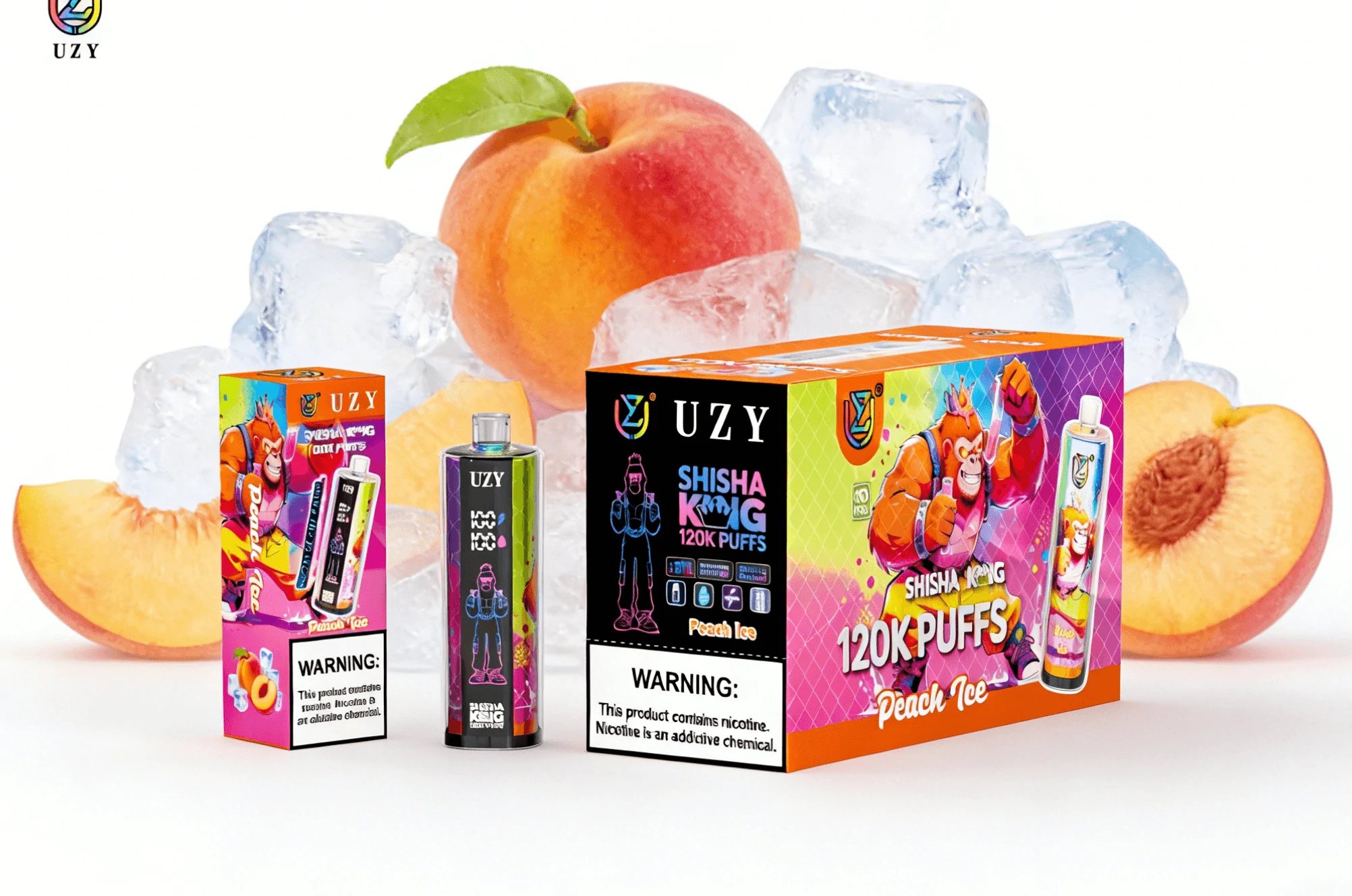UZY Shisha HOOKAH KING 120000パフ 使い捨て電子タバコ - image 2
