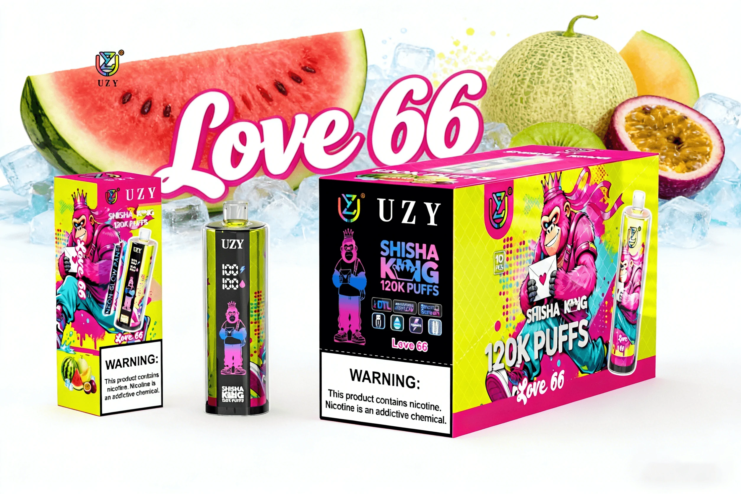 UZY Shisha HOOKAH KING 120000パフ 使い捨て電子タバコ - image 5