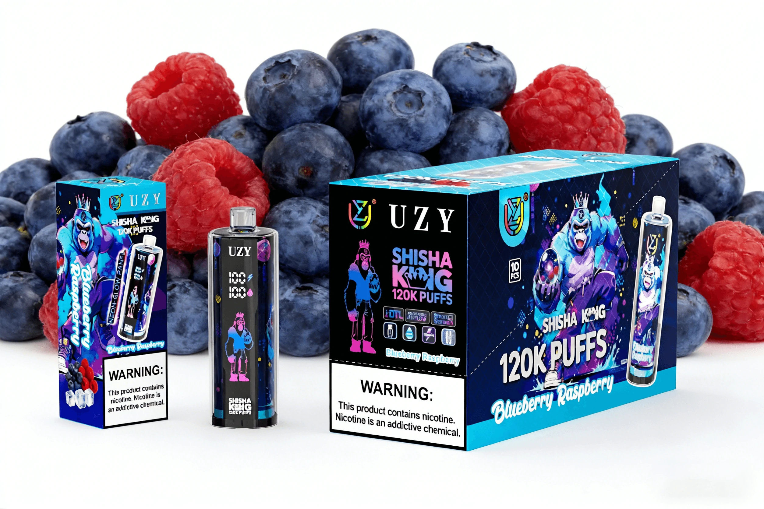 UZY Shisha HOOKAH KING 120000パフ 使い捨て電子タバコ - image 6