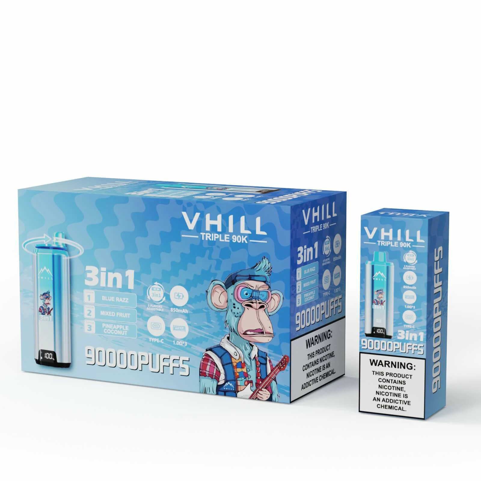 VHILL TRIPLE 90000パフ 3-in-1 使い捨て電子タバコ - image 6