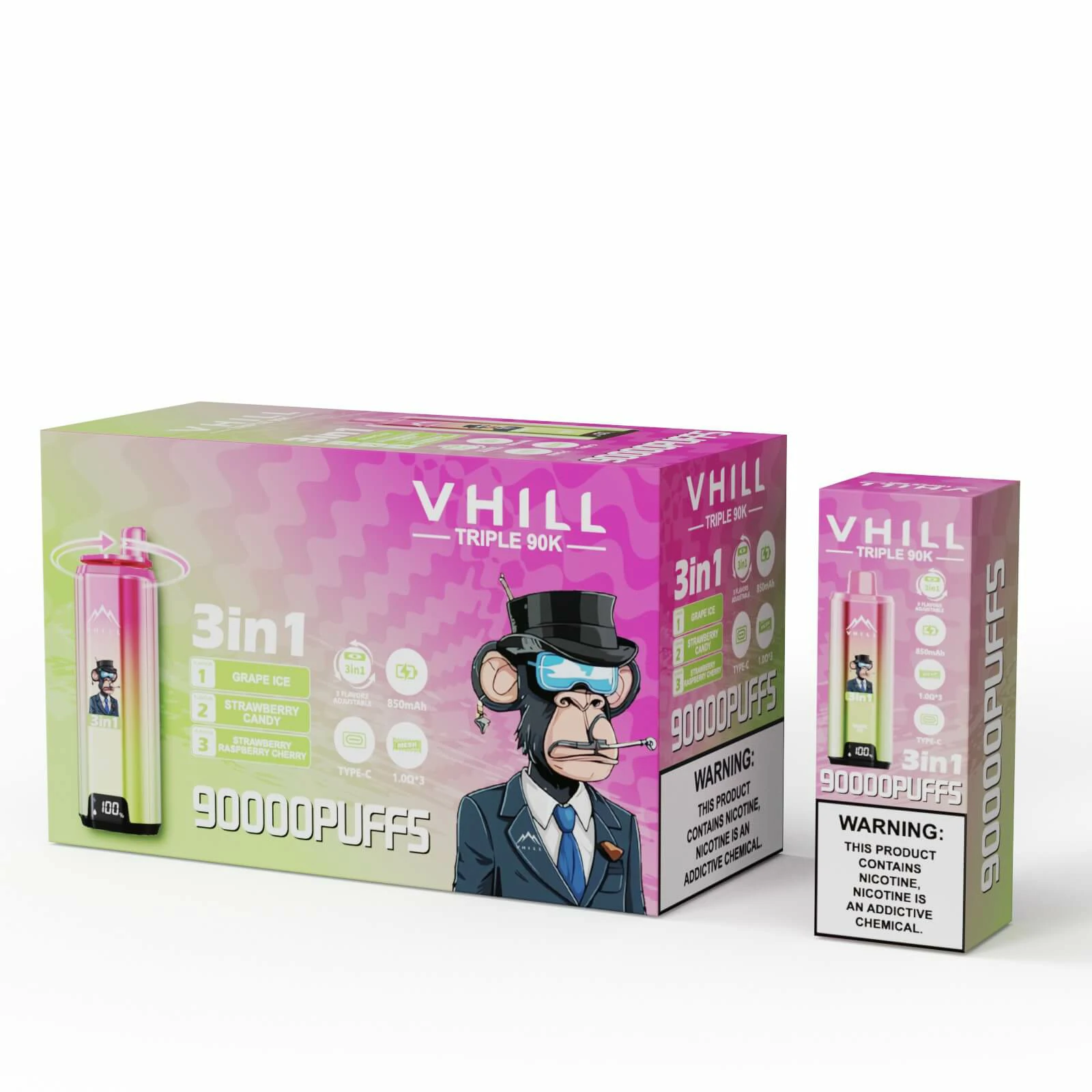 VHILL TRIPLE 90000パフ 3-in-1 使い捨て電子タバコ - image 7