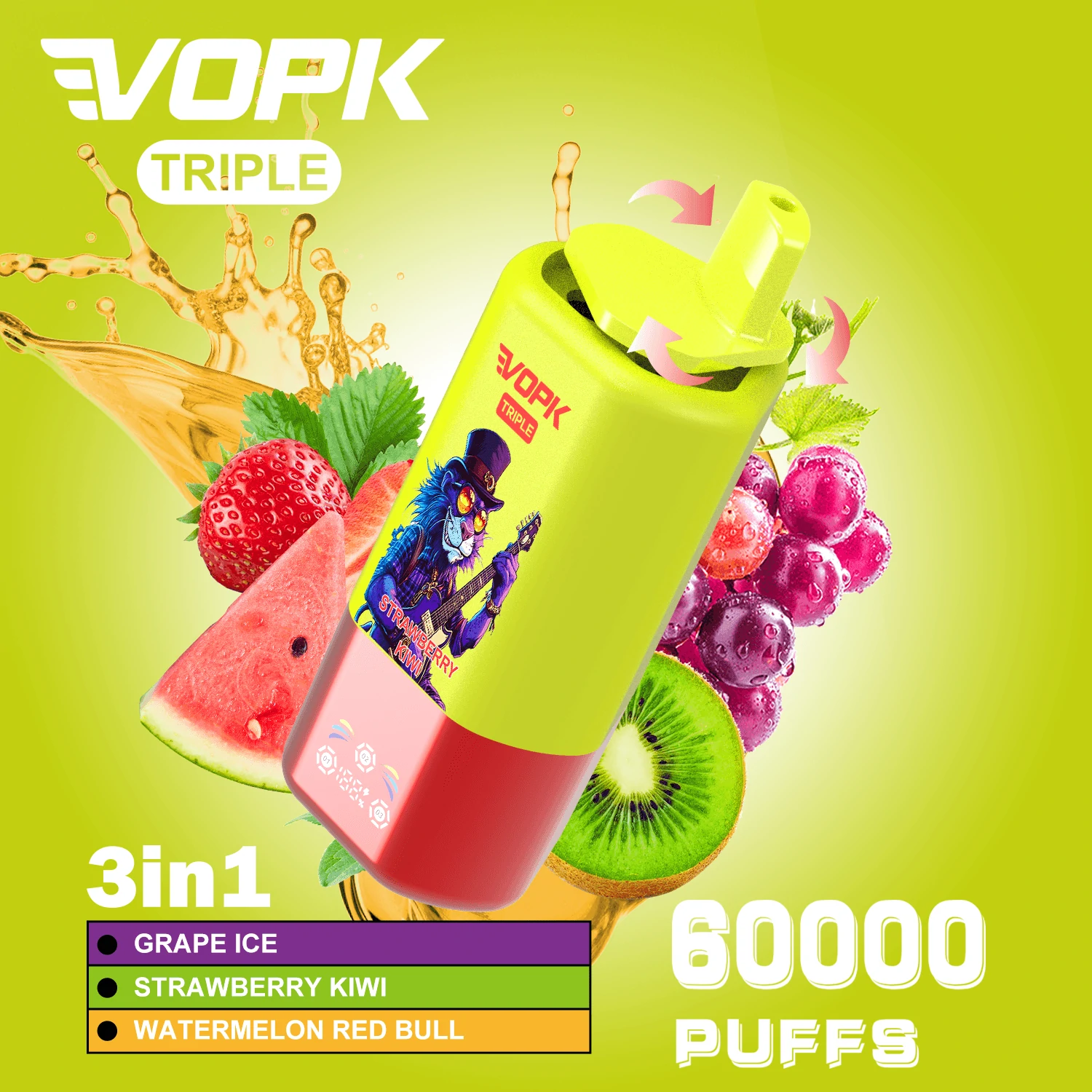 VOPK 60000パフ 3-in-1 使い捨て電子タバコ - image 2