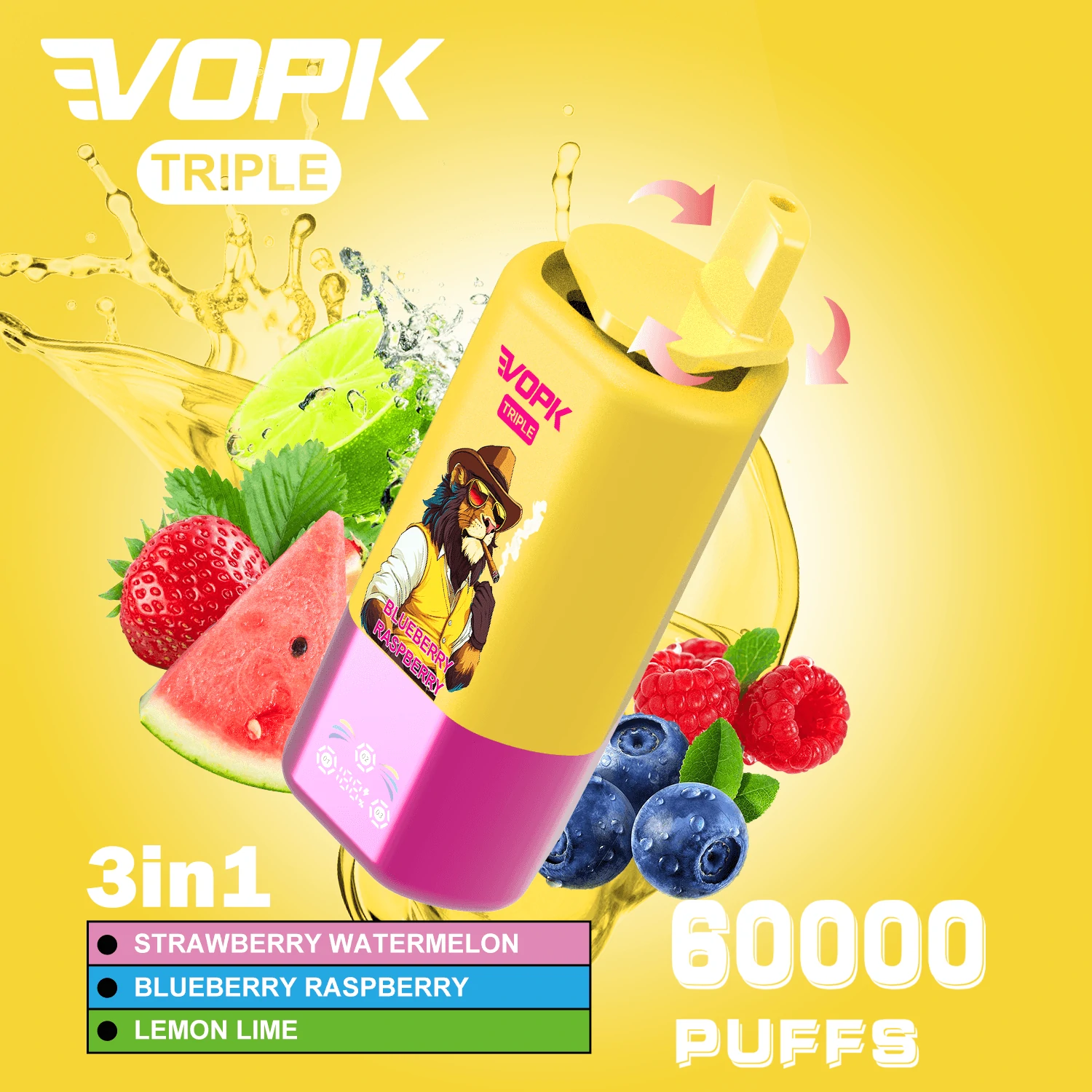 VOPK 60000パフ 3-in-1 使い捨て電子タバコ - image 3