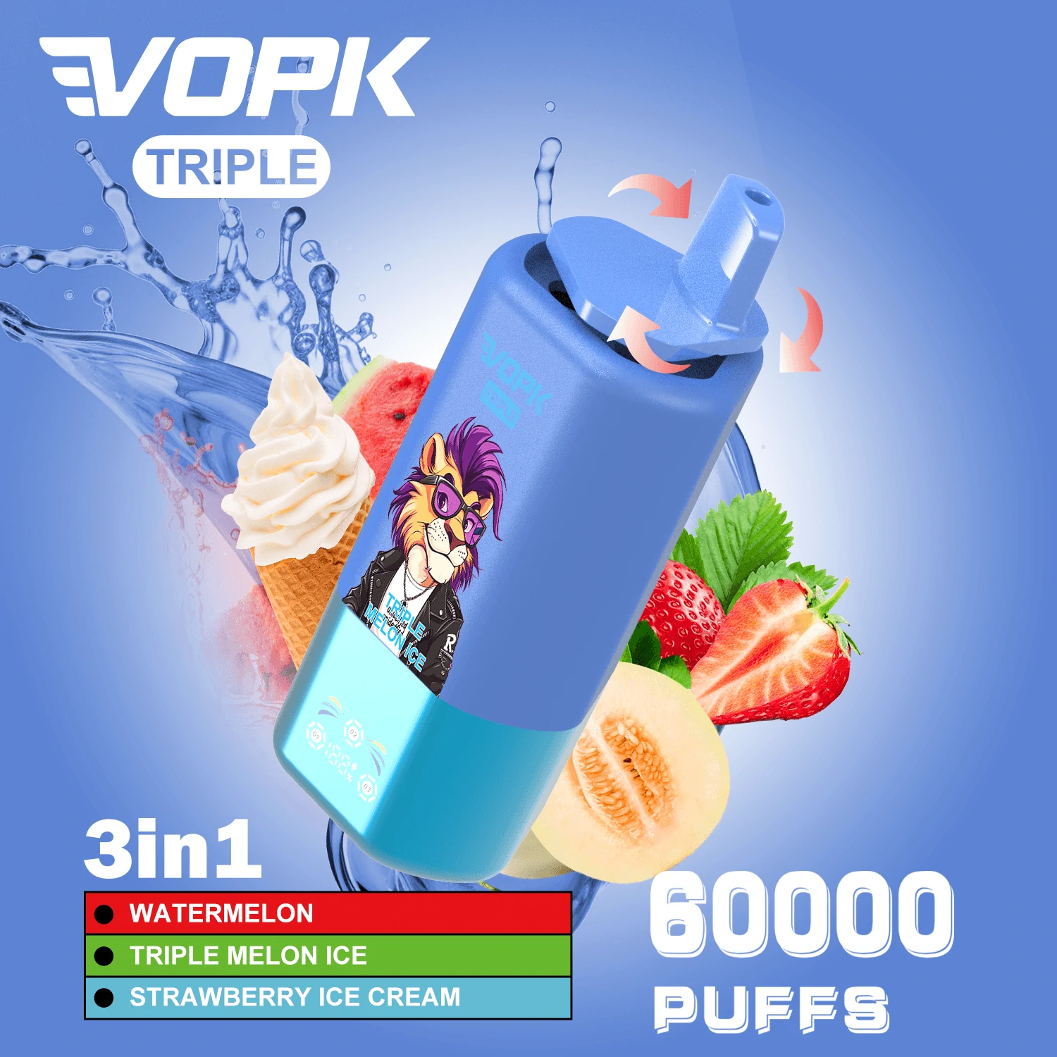 VOPK 60000パフ 3-in-1 使い捨て電子タバコ - image 7