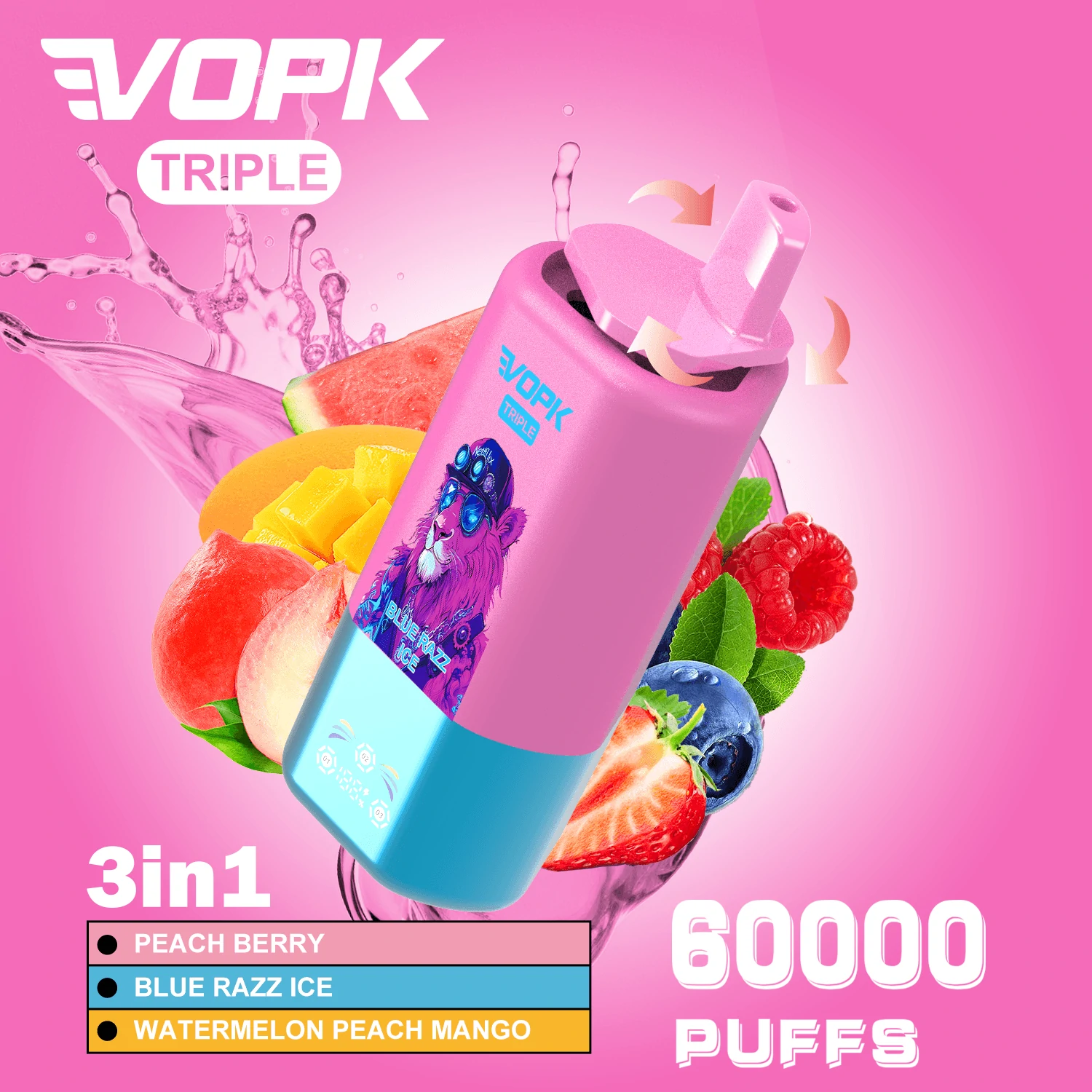 VOPK 60000パフ 3-in-1 使い捨て電子タバコ - image 6