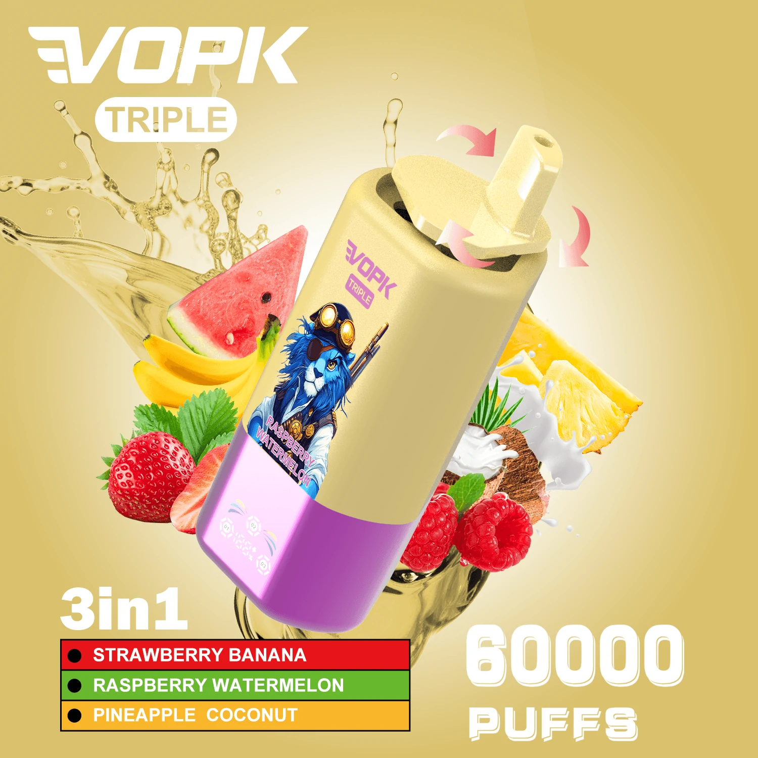VOPK 60000パフ 3-in-1 使い捨て電子タバコ - image 8