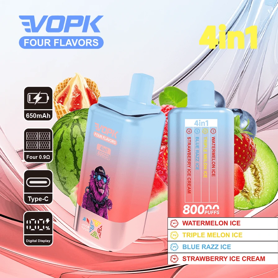 Vopk 80000パフ 4-in-1 使い捨て電子タバコ - image 4