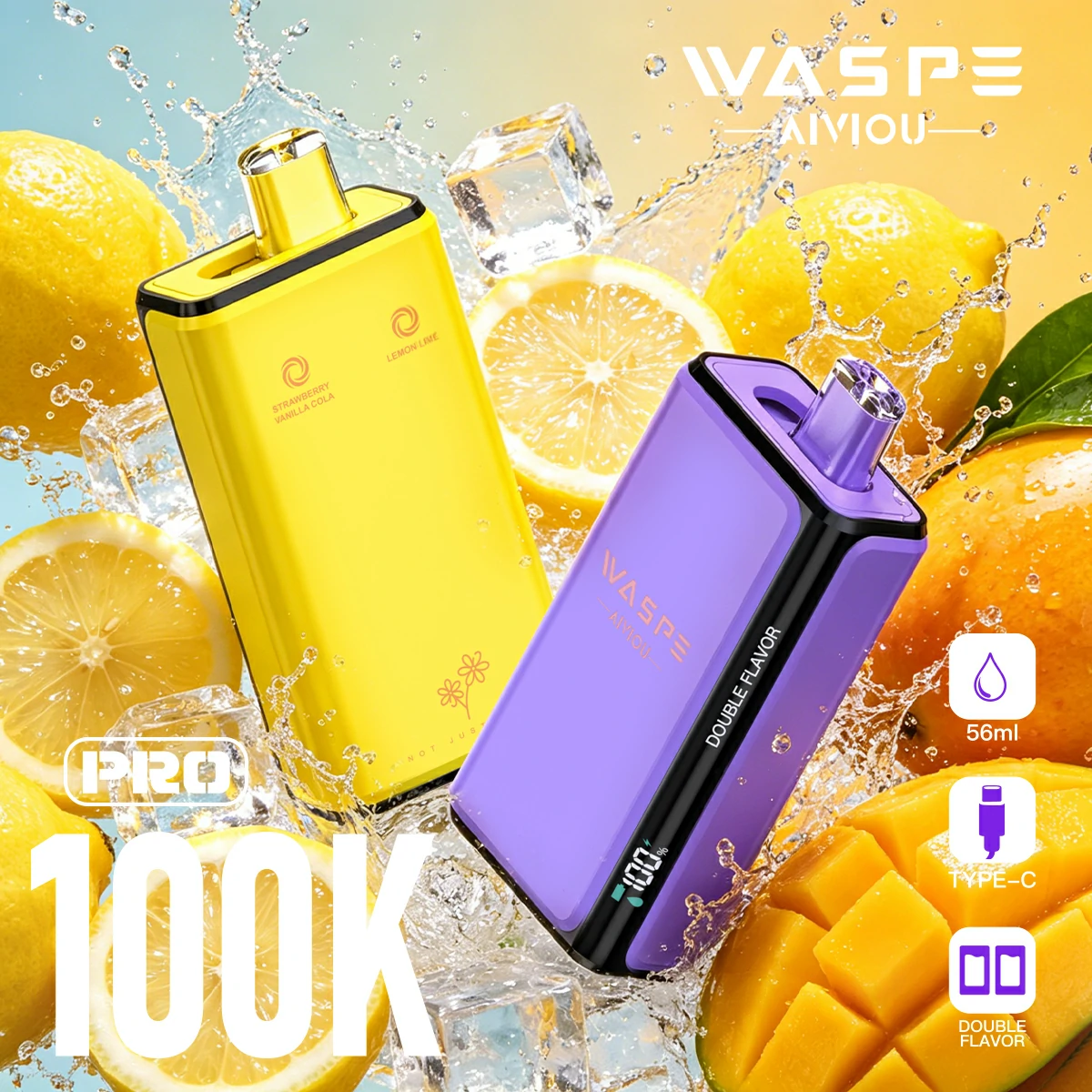 WASPE Pro 100000パフ 2-in-1 使い捨て電子タバコ - image 2