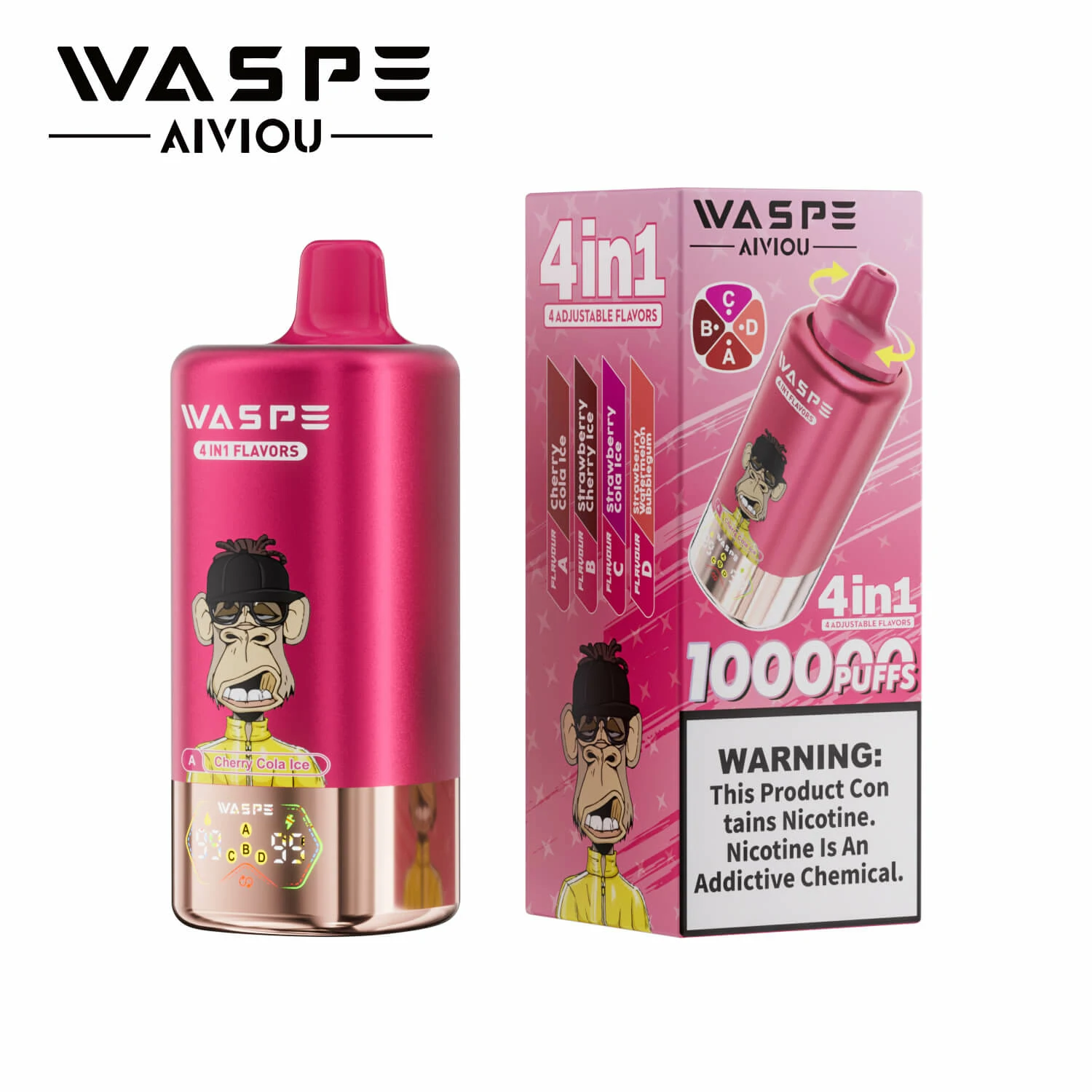 WASPE AIVIOU 100000パフ 4-in-1 使い捨て電子タバコ - image 7