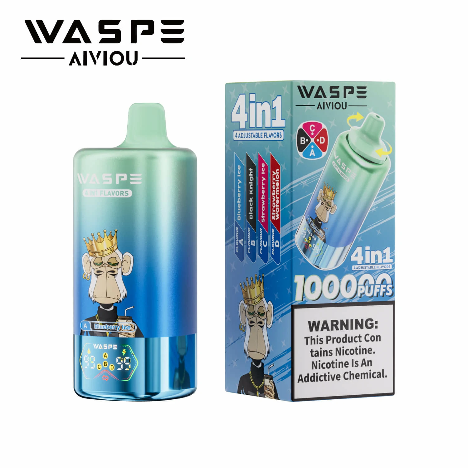 WASPE AIVIOU 100000パフ 4-in-1 使い捨て電子タバコ - image 6