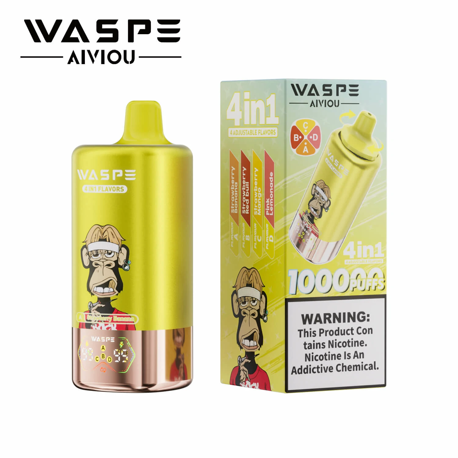 WASPE AIVIOU 100000パフ 4-in-1 使い捨て電子タバコ - image 5