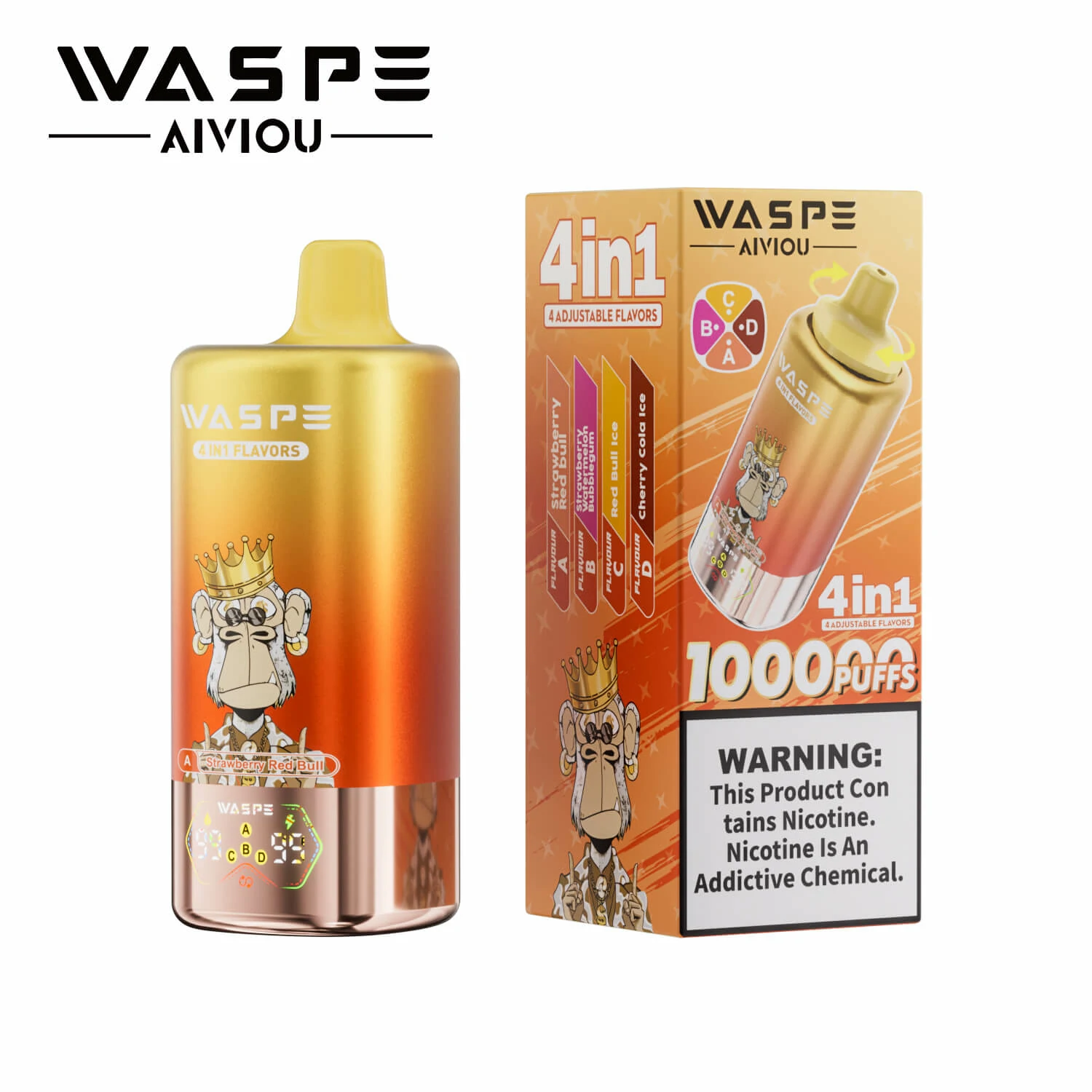 WASPE AIVIOU 100000パフ 4-in-1 使い捨て電子タバコ - image 11