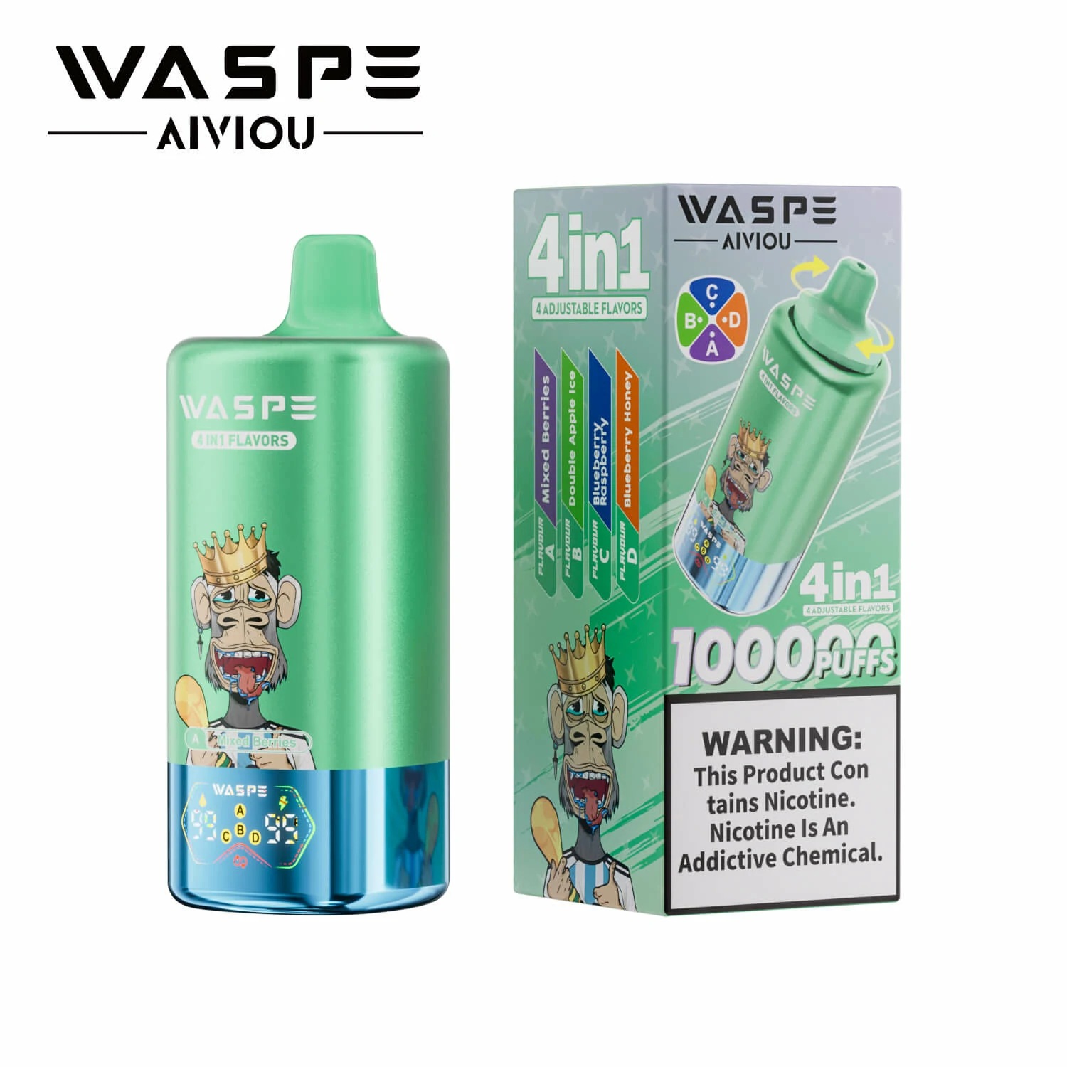 WASPE AIVIOU 100000パフ 4-in-1 使い捨て電子タバコ - image 10
