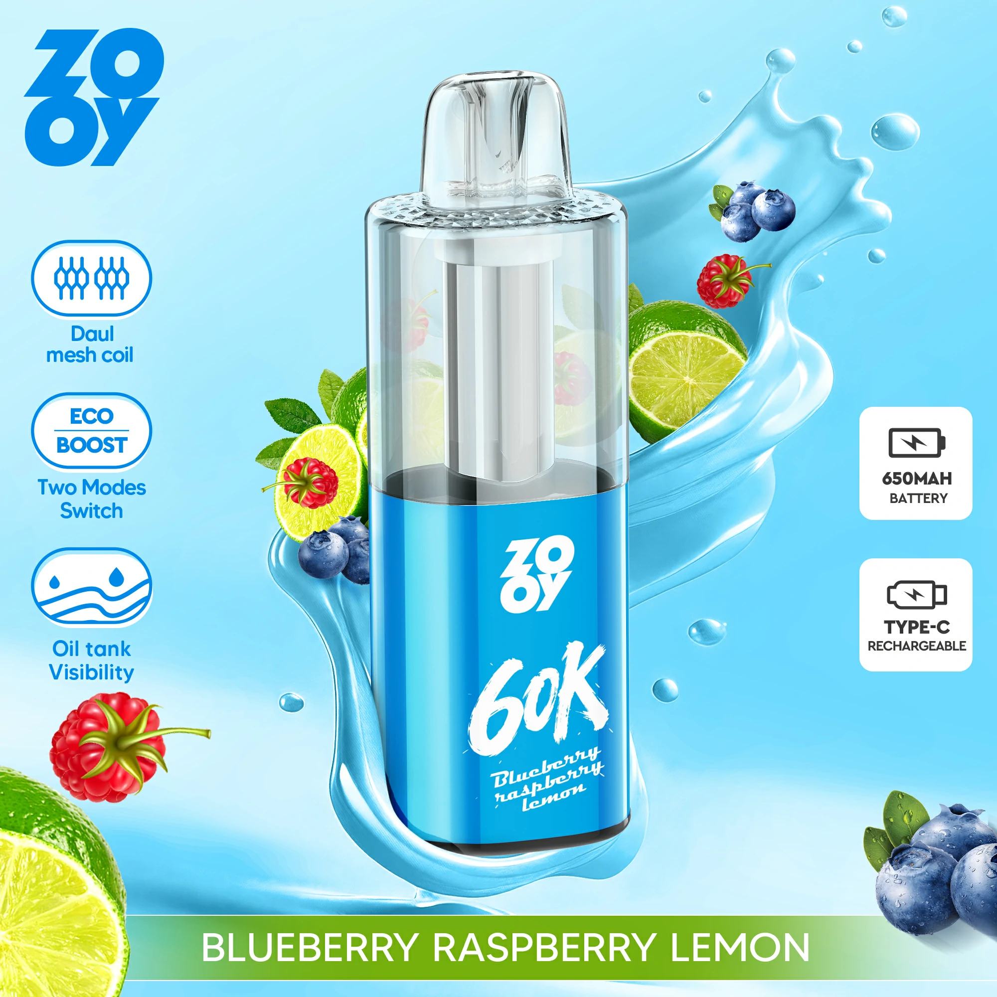 ZOOY Fizz 60000パフ 使い捨て電子タバコ - image 4