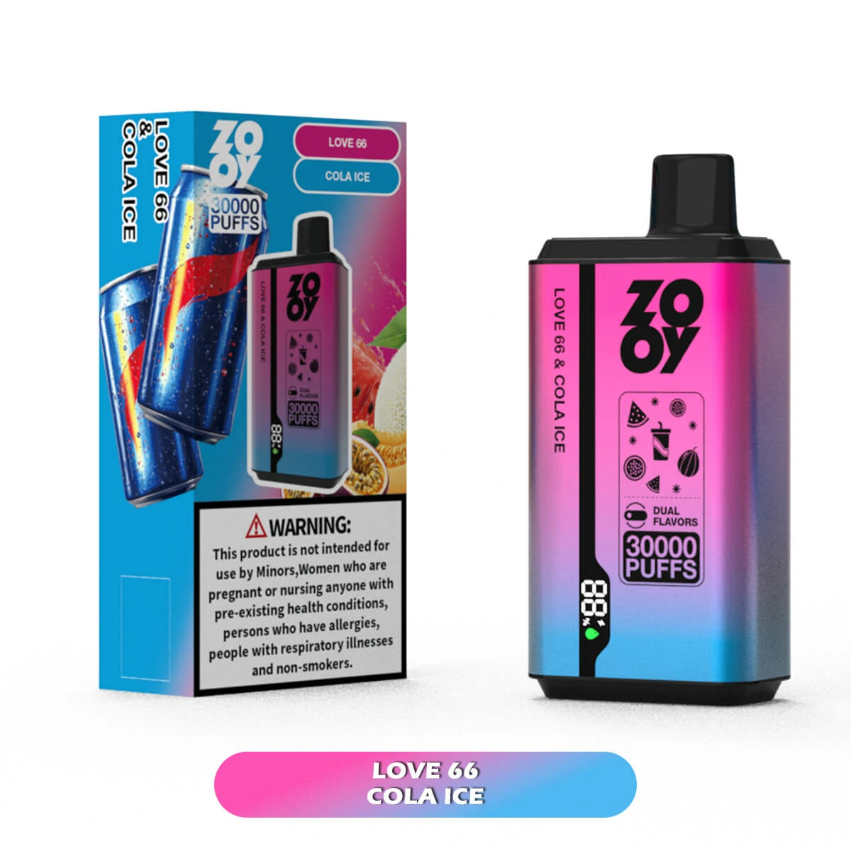 ZOOY Twins 30000パフ 2-in-1 使い捨て電子タバコ - image 3